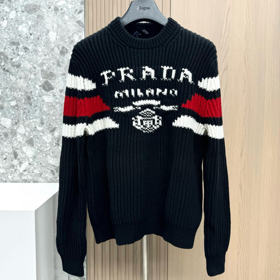 全新未使用 Prada/普拉达 131244 费尔岛羊绒毛衣