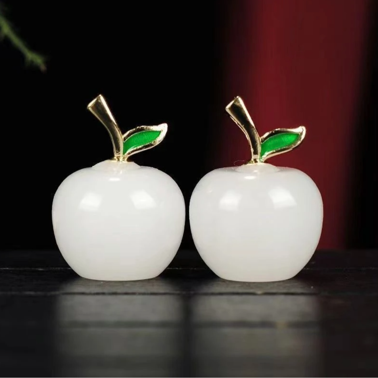 纯天然金丝玉苹果吊坠小苹果配饰创意挂件百搭时尚小清新设计