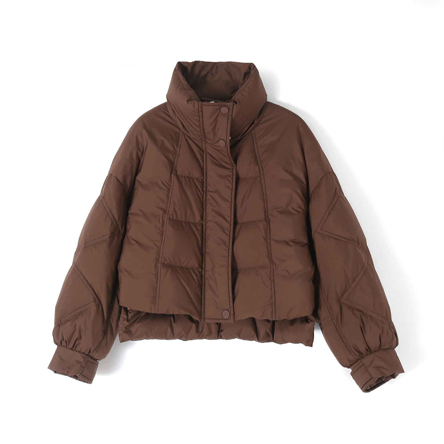 Y555670 90鹅绒短款羽绒服女时尚小个子休闲百搭潮流立领简约