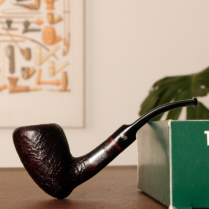 丹麦史丹威 喷砂橡果 银圈 20006年度斗 3mm 石楠木 烟斗