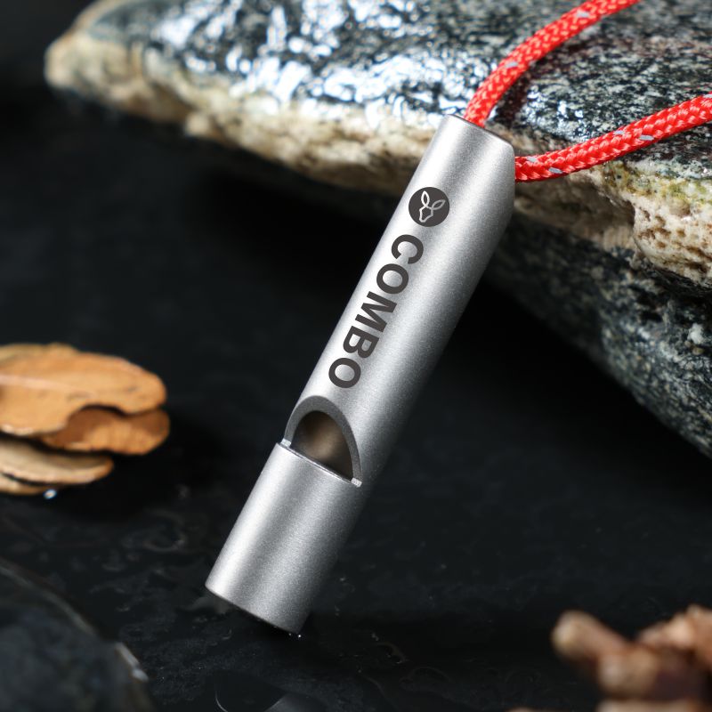 户外求生口哨纯钛材质超轻便携野营挂绳钛哨响亮120dB【主播福利】