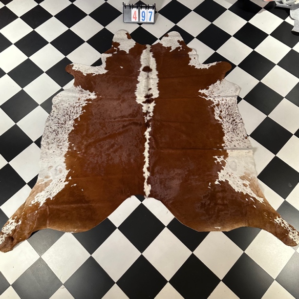 【本尼家】Q497 255*255巴西进口整张牛皮地毯轻奢