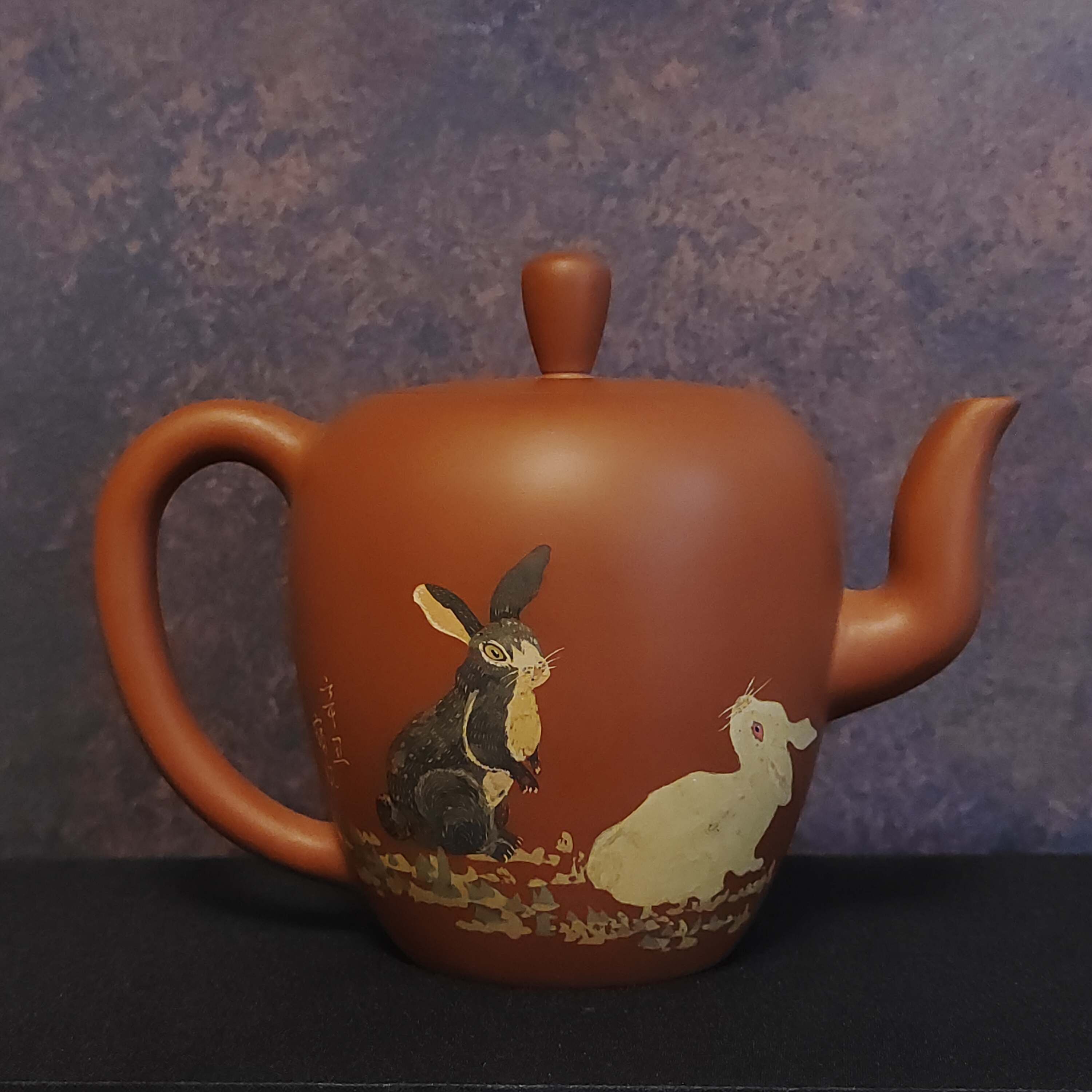 《美人肩壶》复烧经典壶型，双兔装饰名家品牌茶壶中式