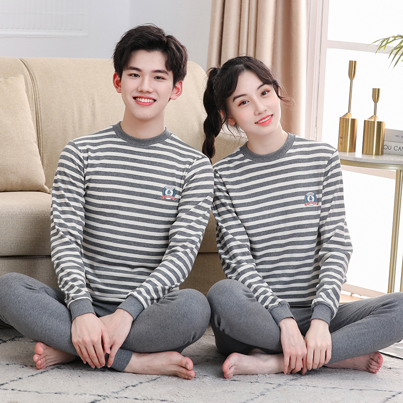 【小扬哥推荐】中大童棉内衣套装青少年女童男童儿童棉秋衣秋裤男