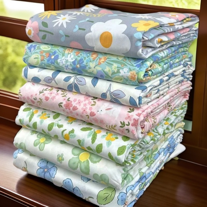 1号木棉皱皱纱水洗棉被罩印花小清新学生双人单人机洗手洗单被套