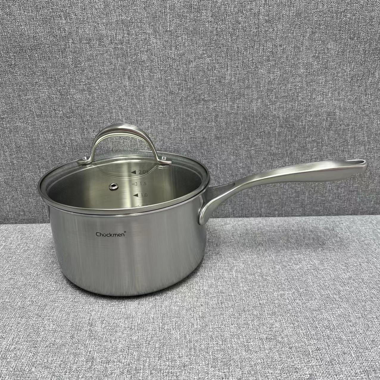 2-002 Chockmen致选 不锈钢单柄奶锅 18*10cm 2L 整锅重约1.52kg
