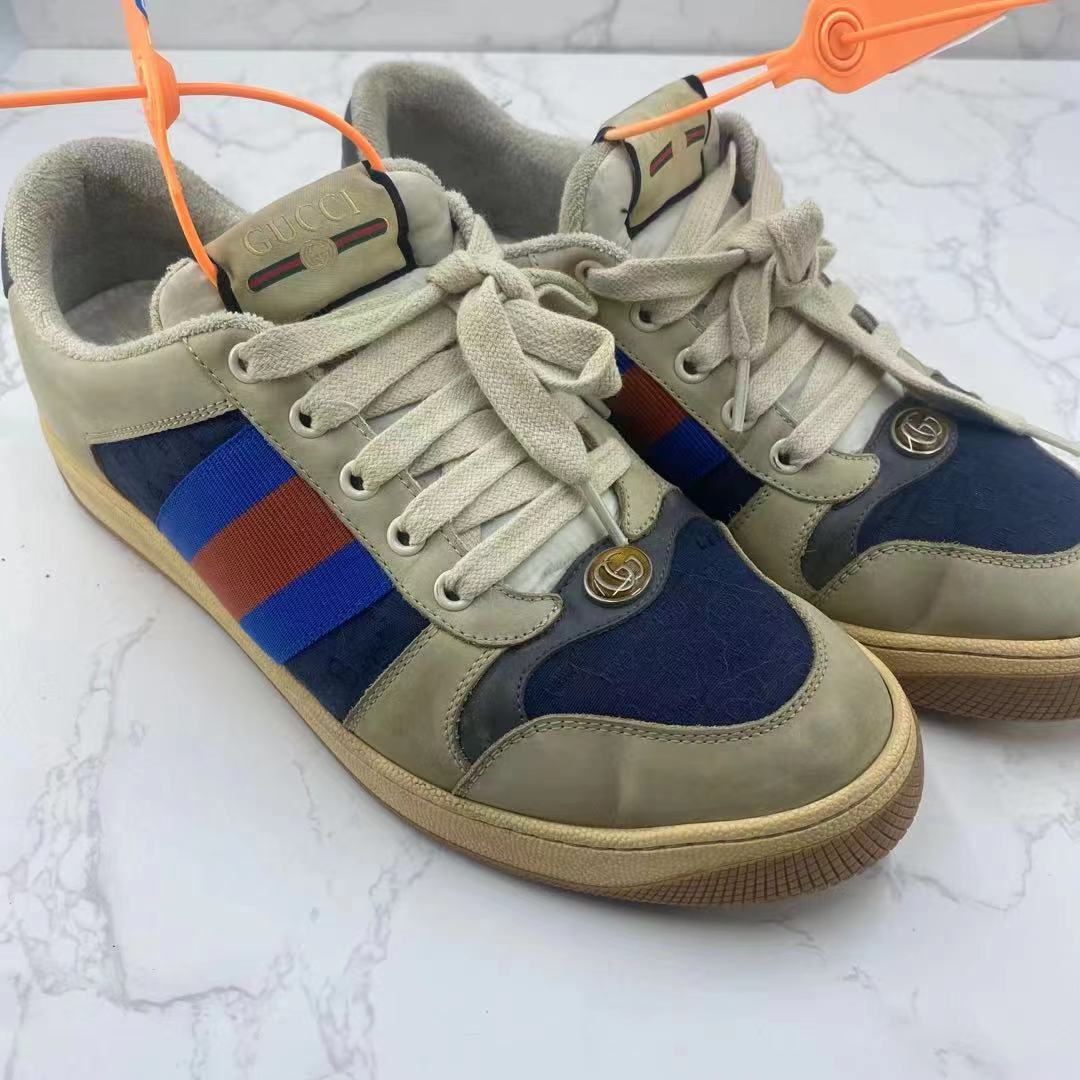 【95新】Gucci暗纹牛仔脏脏鞋38.5欧码
