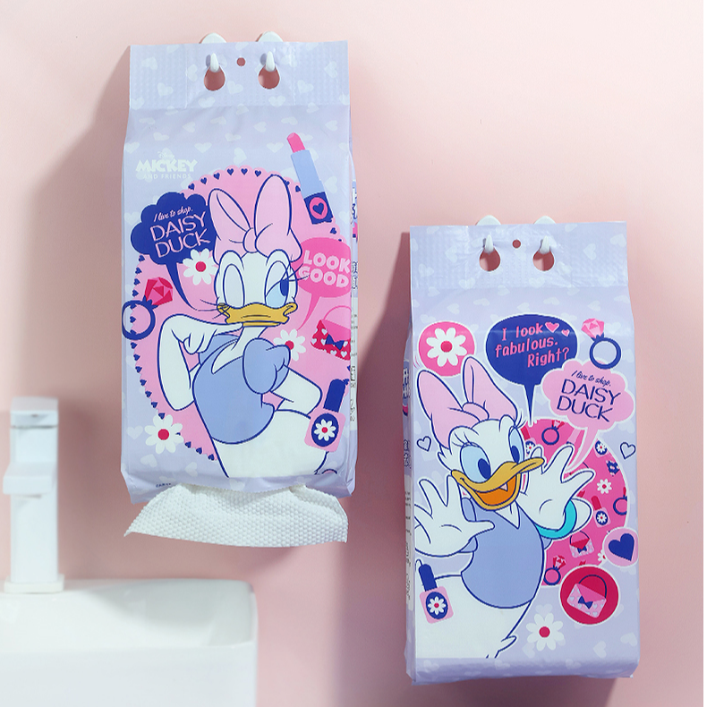 新升级加大700g爆款卡通悬挂式一次性洗脸巾加厚珍珠纹20*20cm