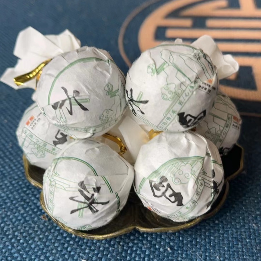 【古树龙珠】冰岛南迫老寨2022年混采龙珠普洱生茶