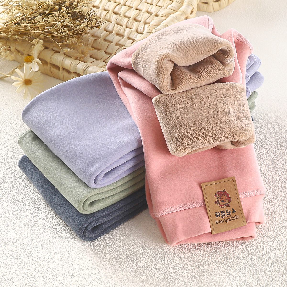 【特价清仓】儿童奥粒绒裤子男童女孩秋冬保暖裤中大童加厚加绒秋