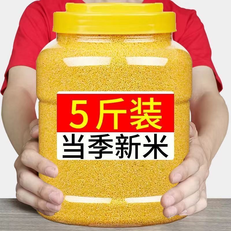 5斤山西黄小米新米月子米五谷杂粮米糯小米100g农家黄米当季新粮