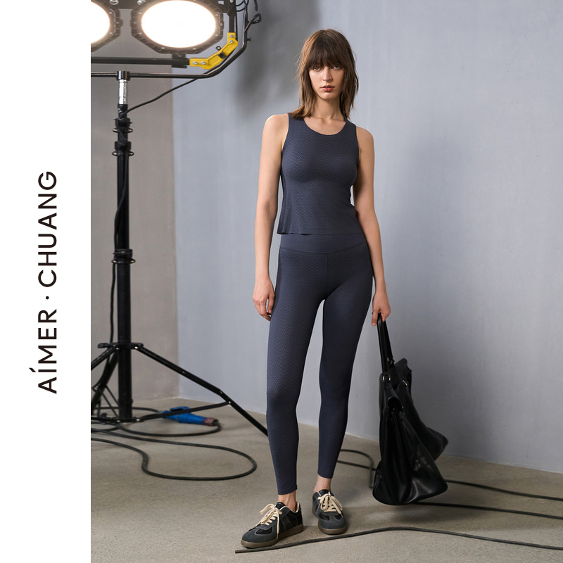 AIMER CHUANG锁甲3高腰健身瑜伽打底长裤【秋冬款式】CA731391