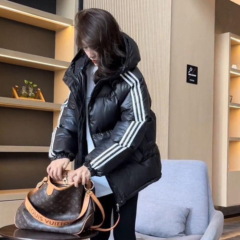 波司断码韩国风连帽棉服女冬季新款加厚面包服宽松短款外套女