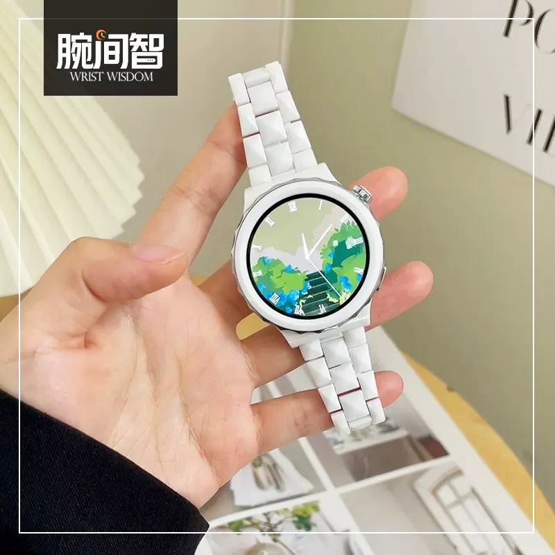 适用华为GT3pro/GT2陶瓷小蛮腰表带buds手表46/42链watch3pronew