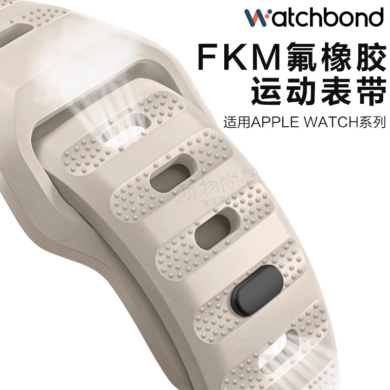 适用APPLE苹果s11手表iwatch S10/9/Ultra表带S8/7/SE氟橡胶腕带