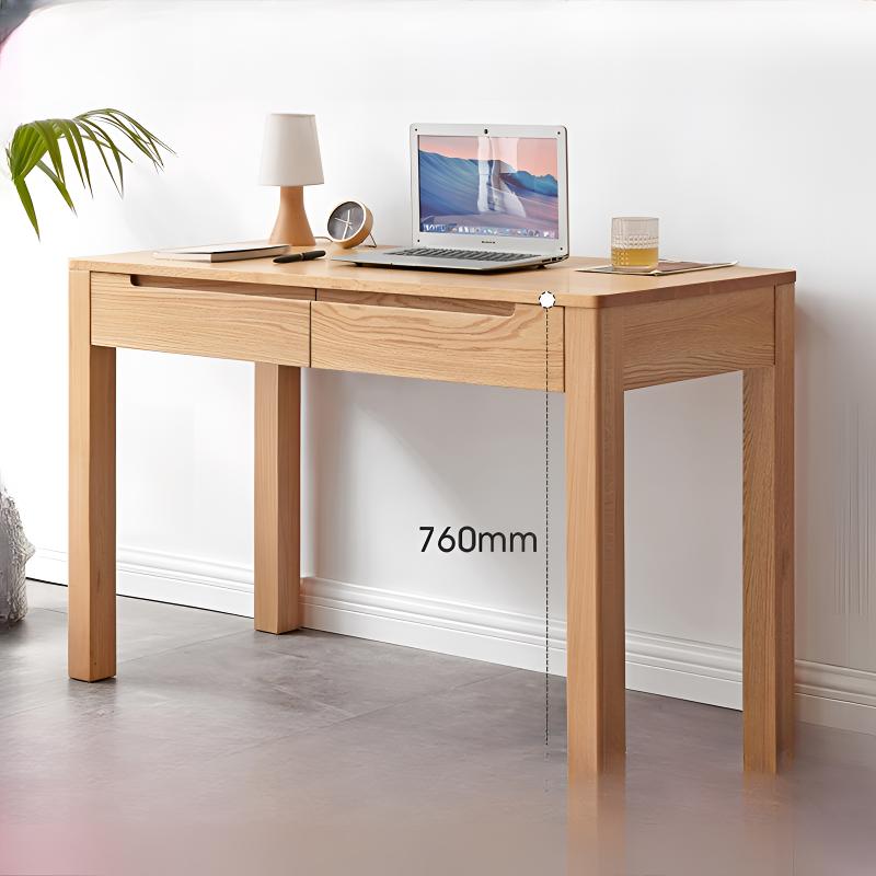 书桌1.2米纯实木小书桌简约橡木1米学习桌北欧办公桌子书房电脑桌