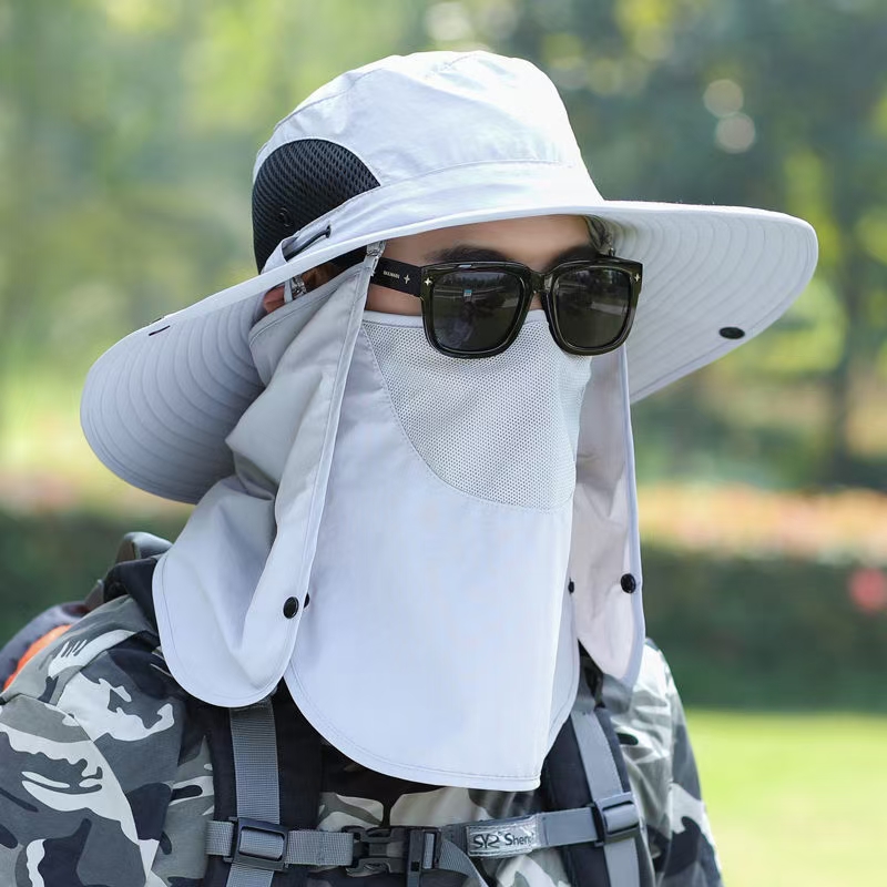 男女全防护防晒帽渔夫帽夏季太阳帽防护颈面罩骑行户外钓鱼遮阳帽
