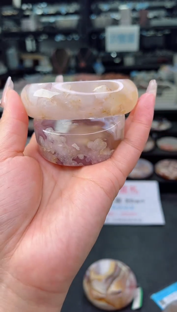 【闪购商品】石英质玉手镯未镶嵌62圈口（赠品镯心）1223412