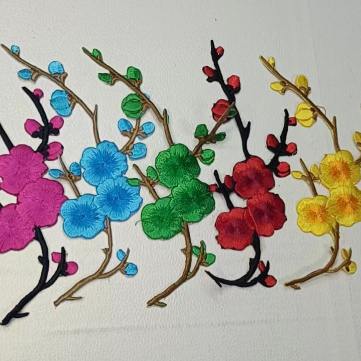 【宠粉大福利】梅花贴刺绣带胶布贴手工diy装饰补丁衣服补丁修复贴