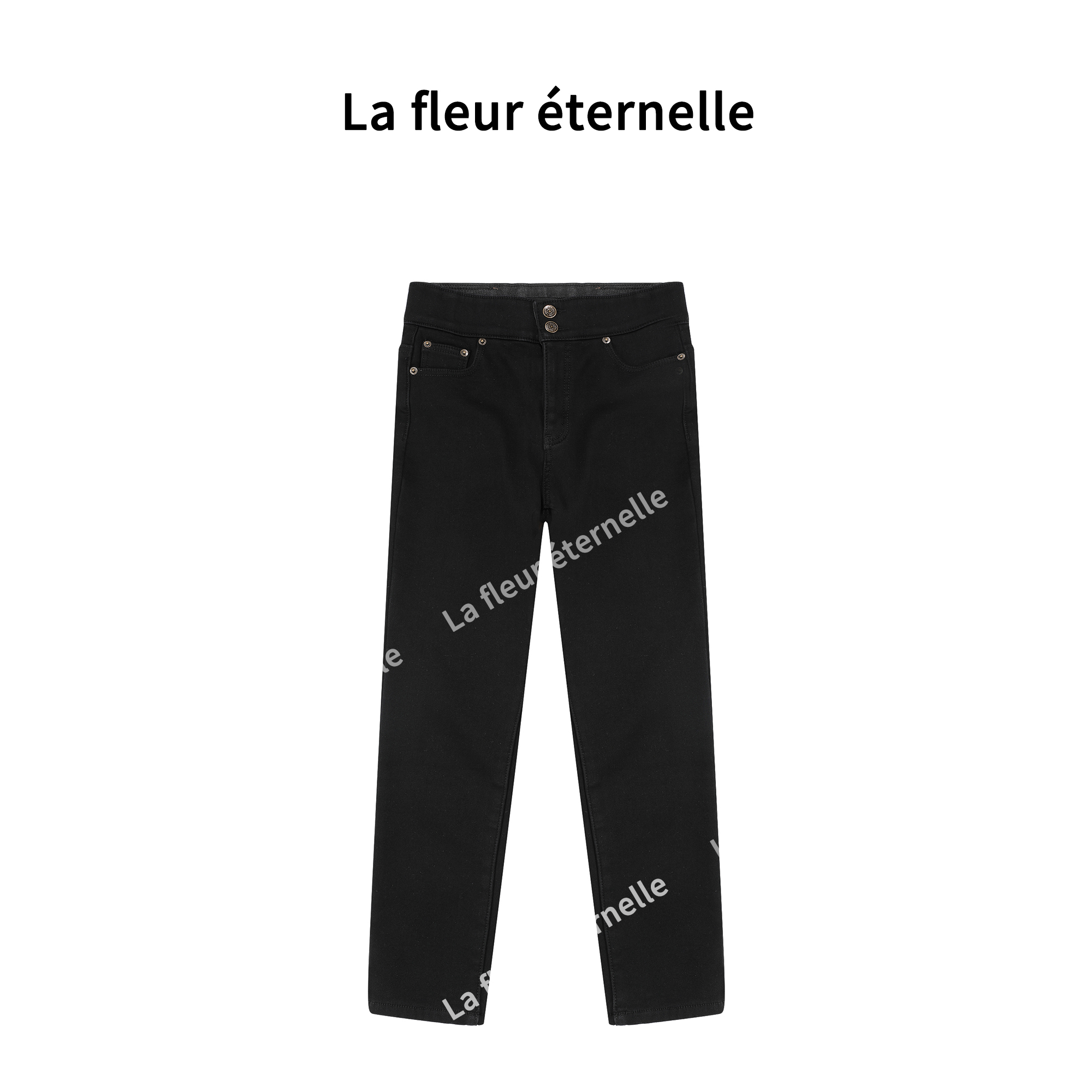 La fleur éternelle｜冬日物语超厚加绒仔裤 小黑裤修身百搭