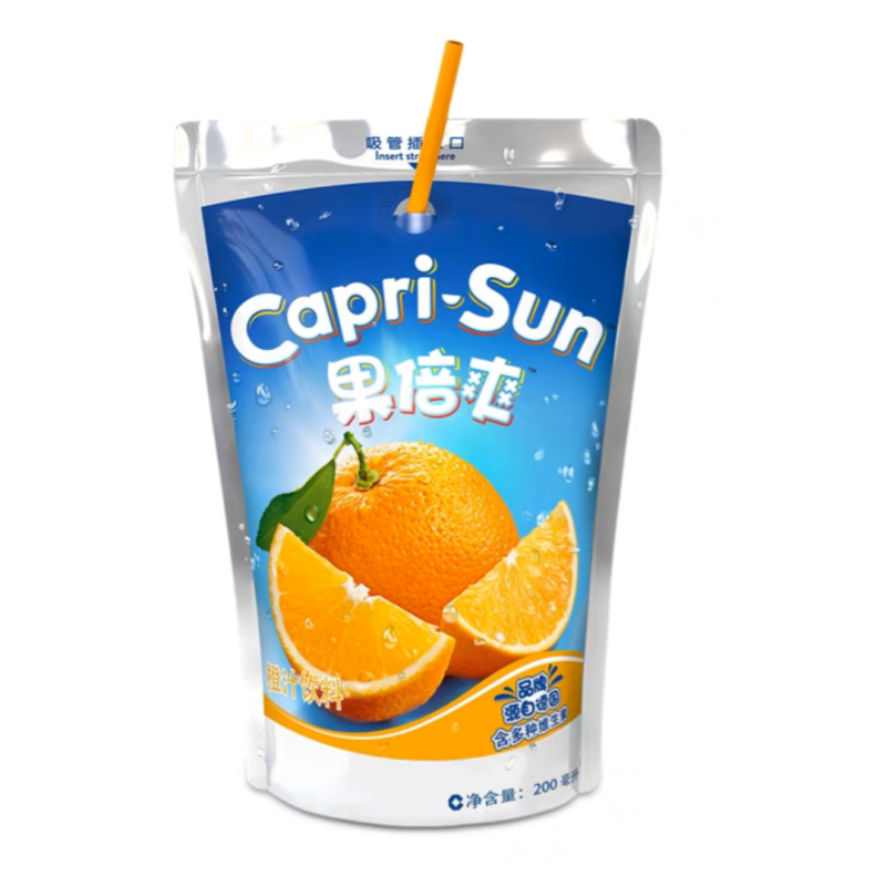 果倍爽袋装橙汁饮料200ml