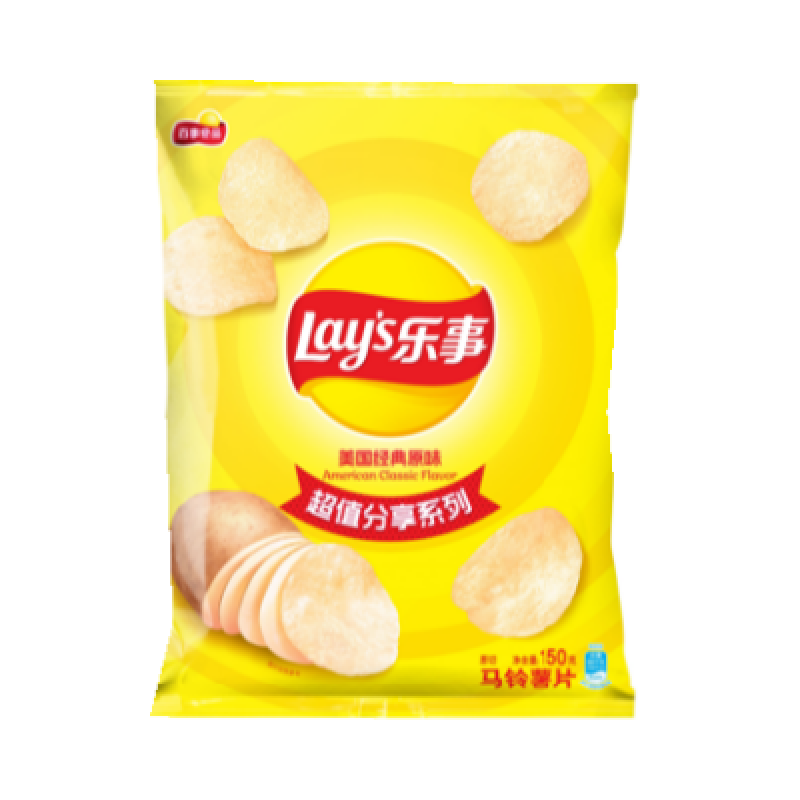 乐事薯片经典原味150g/袋
