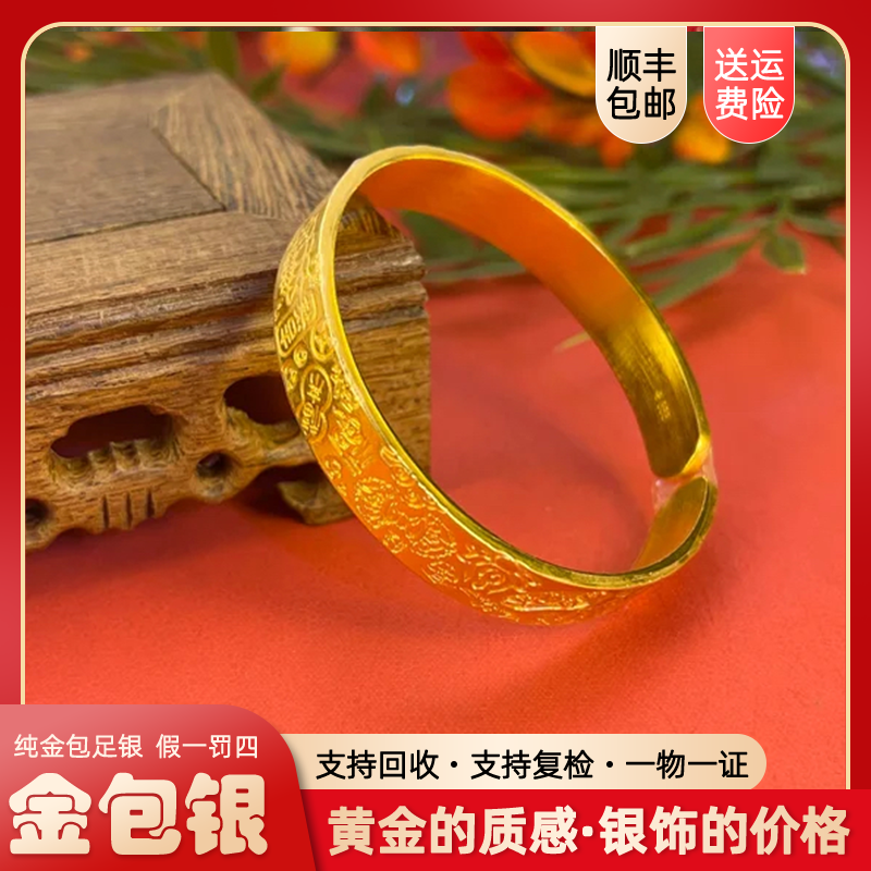 足银手镯 招财猫手镯正品女款时尚复古百搭轻奢女士网红款真品