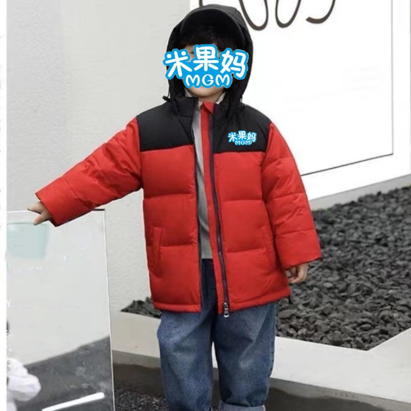 儿童冬季新款拼接刺绣洋气羽绒服D4954