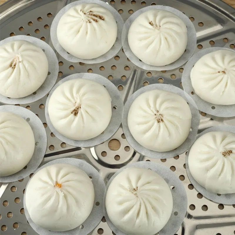 【全国包邮到家】蒸笼纸不沾圆形包子馒头纸垫蒸锅一次性家用防油纸