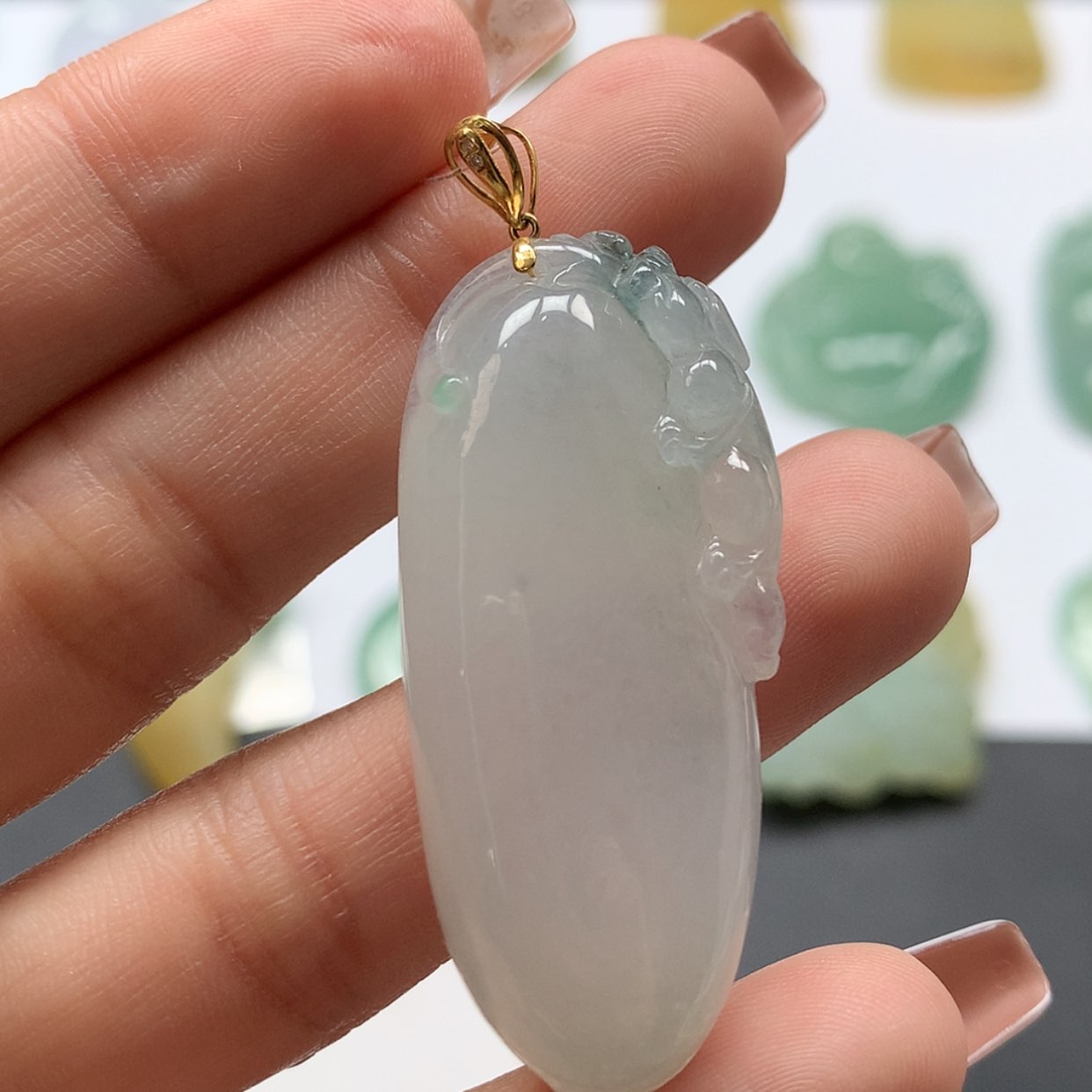 【闪购商品】翡翠颈饰18K金镶嵌