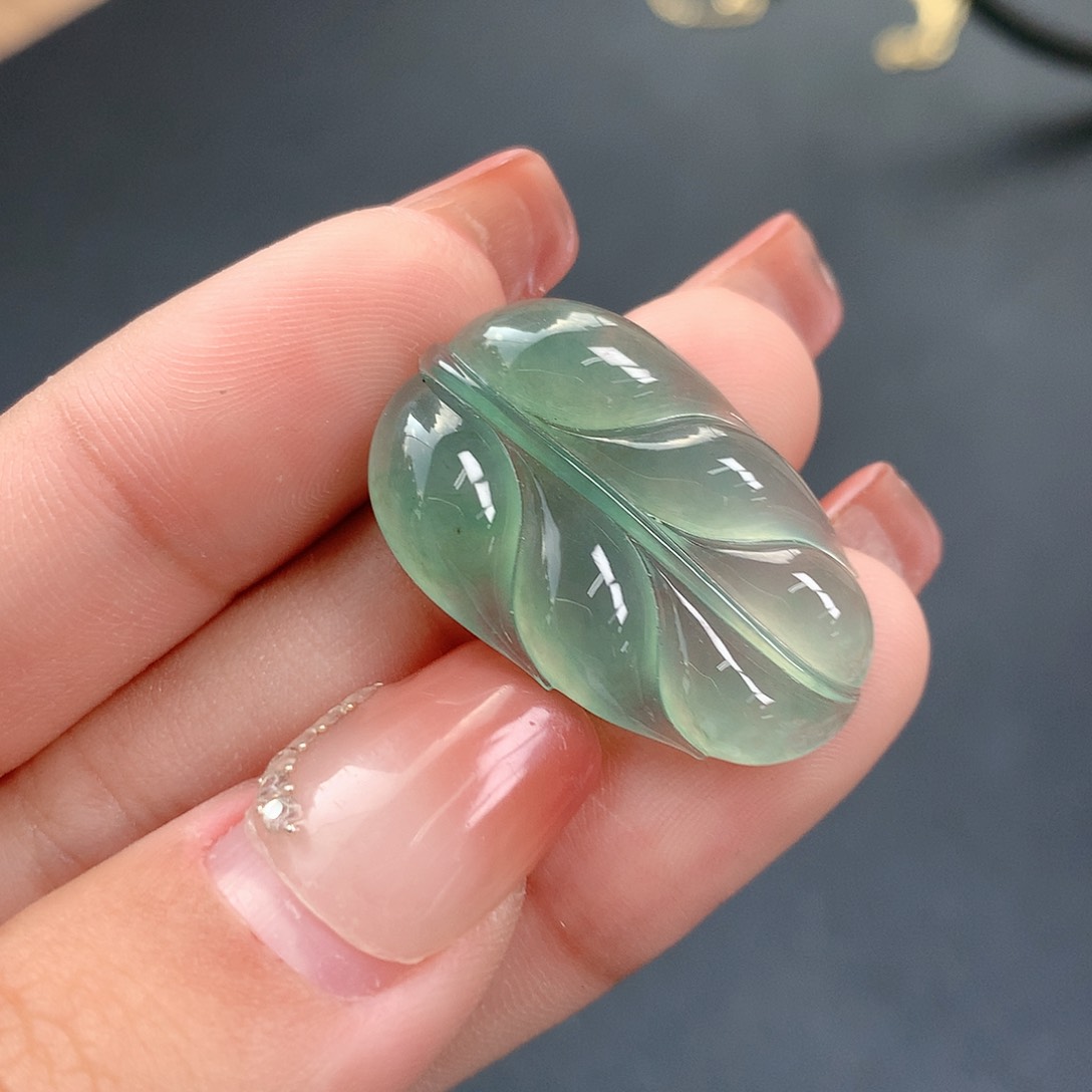 定制翡翠未镶嵌叶子