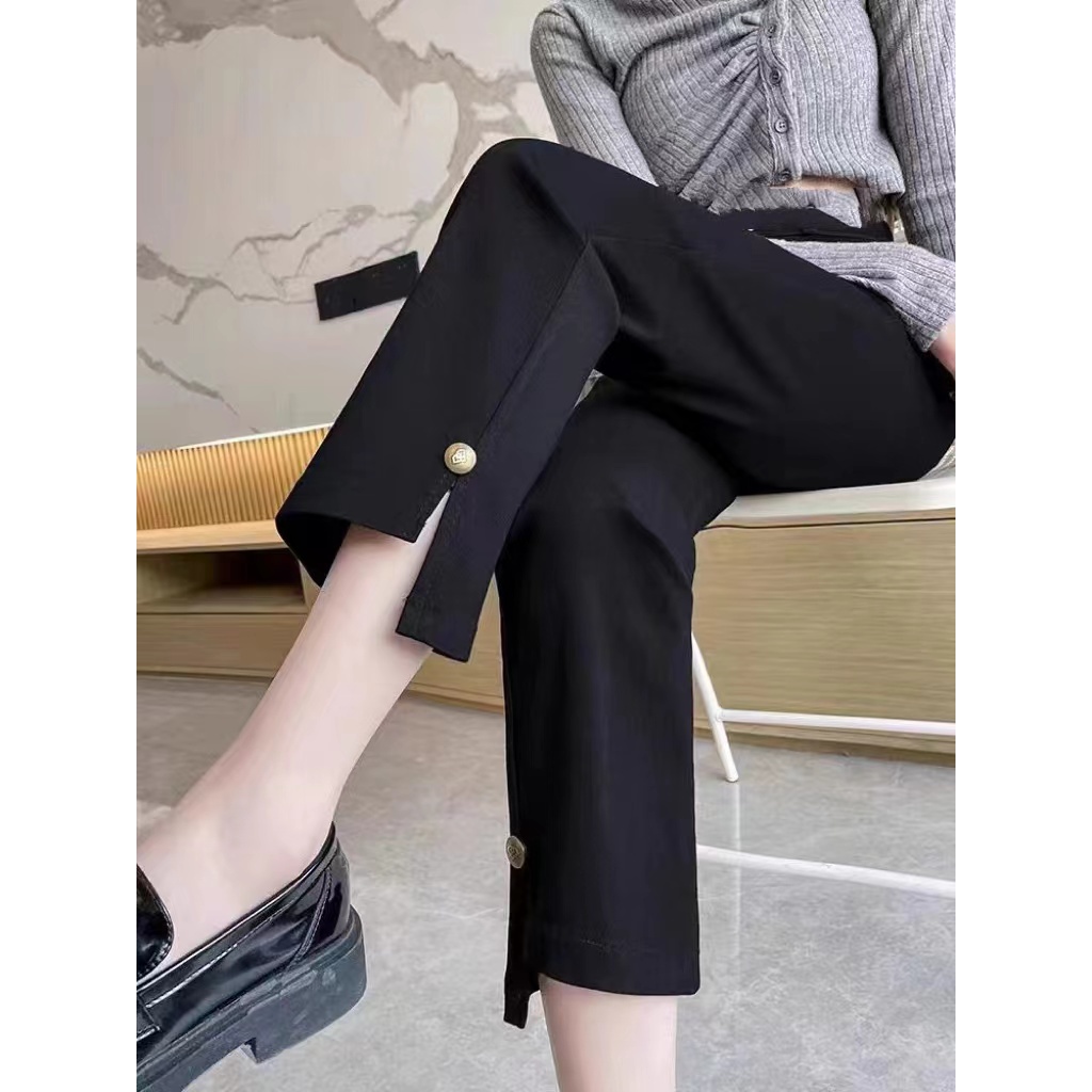 大码早秋胖mm高弹水洗烟筒裤8909