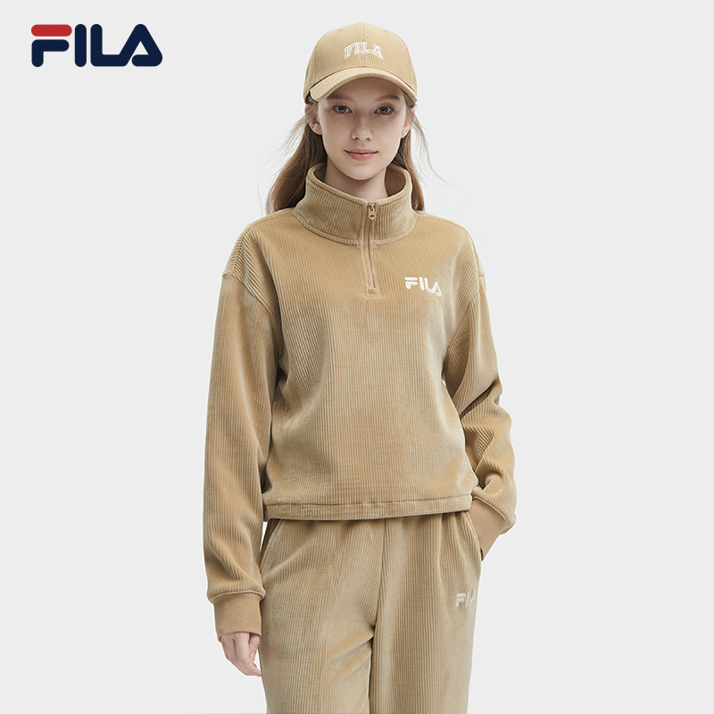 Fila/斐乐四季百搭时尚休闲长袖 运动针织保暖女 上衣F11W349204F