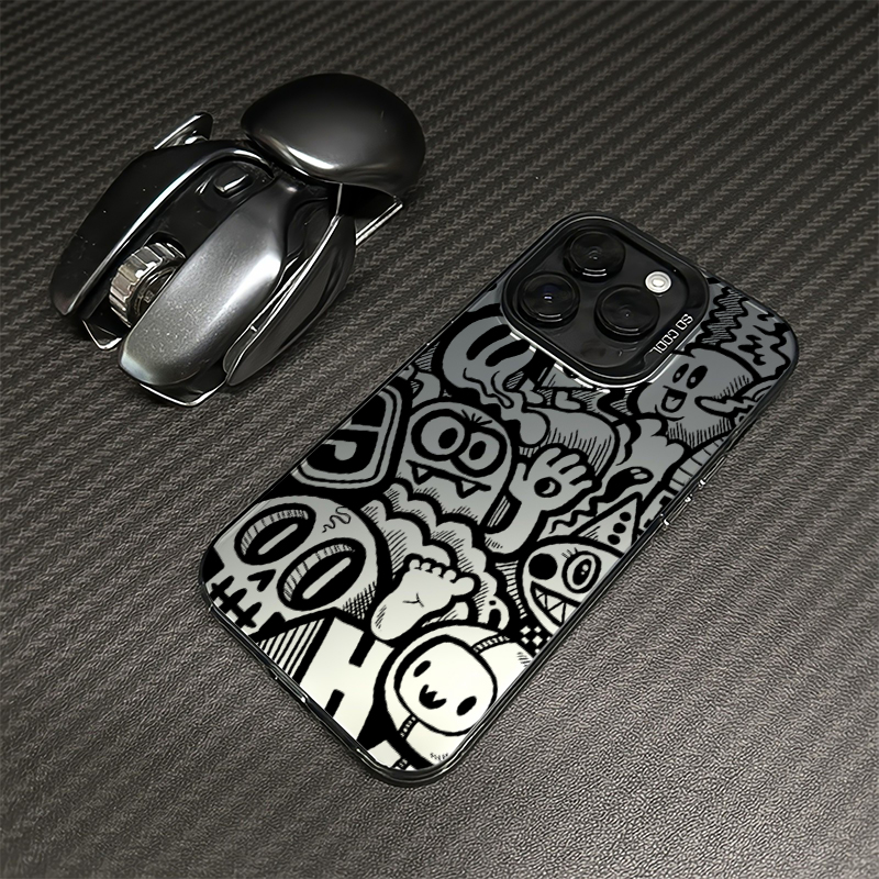 涂鸦怪兽适用苹果16promax手机壳iphone15/14promax磨砂13/12/11