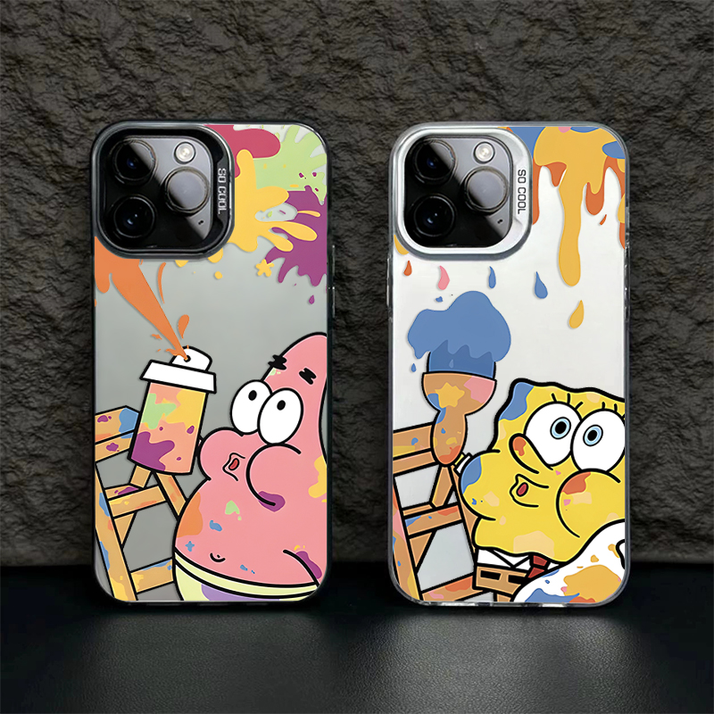 涂鸦卡通苹果16/15/14手机壳iphone13/12/11华为荣耀小米红米iQOO