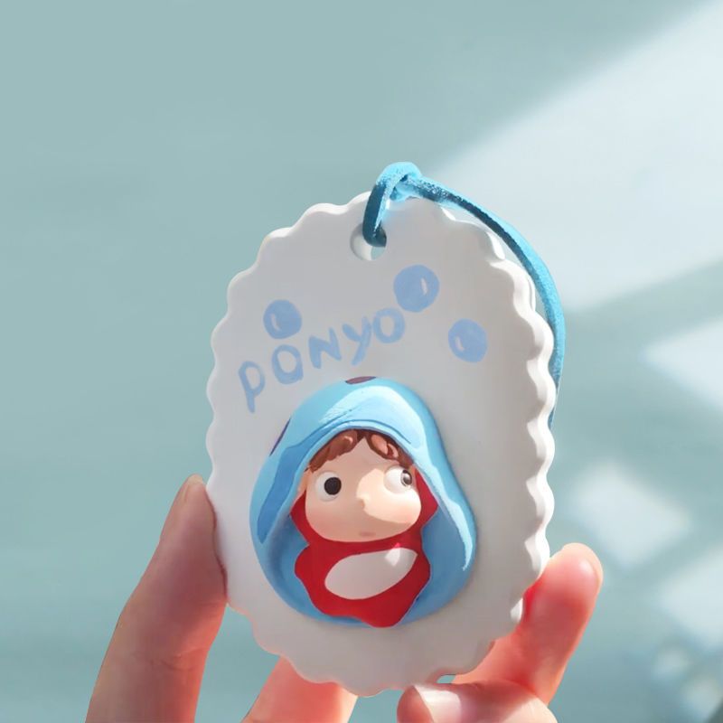 新款宫崎骏波妞diy优质香薰石膏娃娃挂牌彩绘涂鸦浮雕画儿童玩具