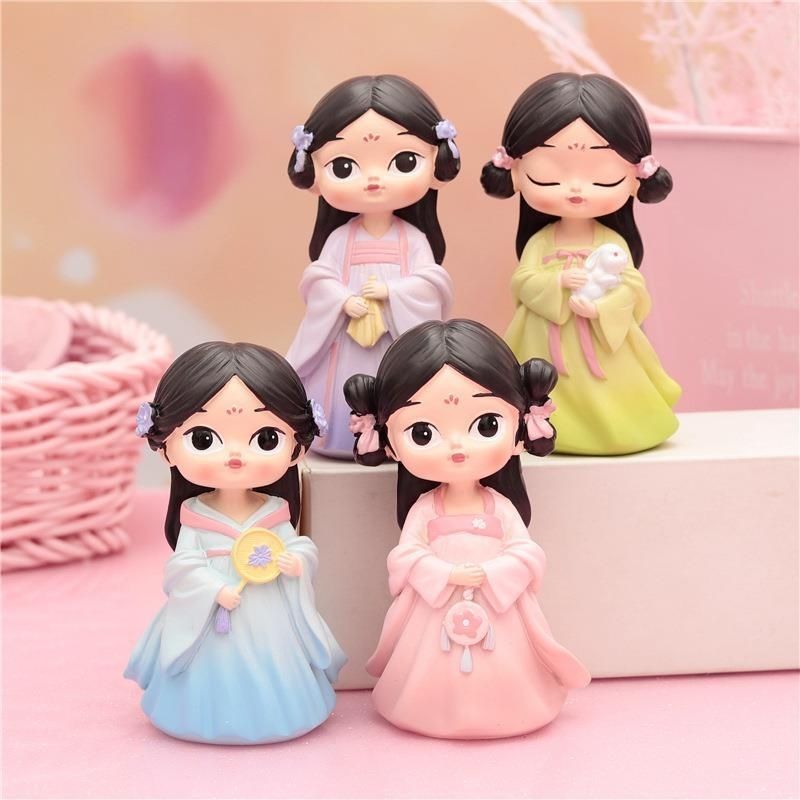 3D立体宫廷风格格优质香薰石膏娃娃diy彩绘涂鸦手办女孩儿童玩具