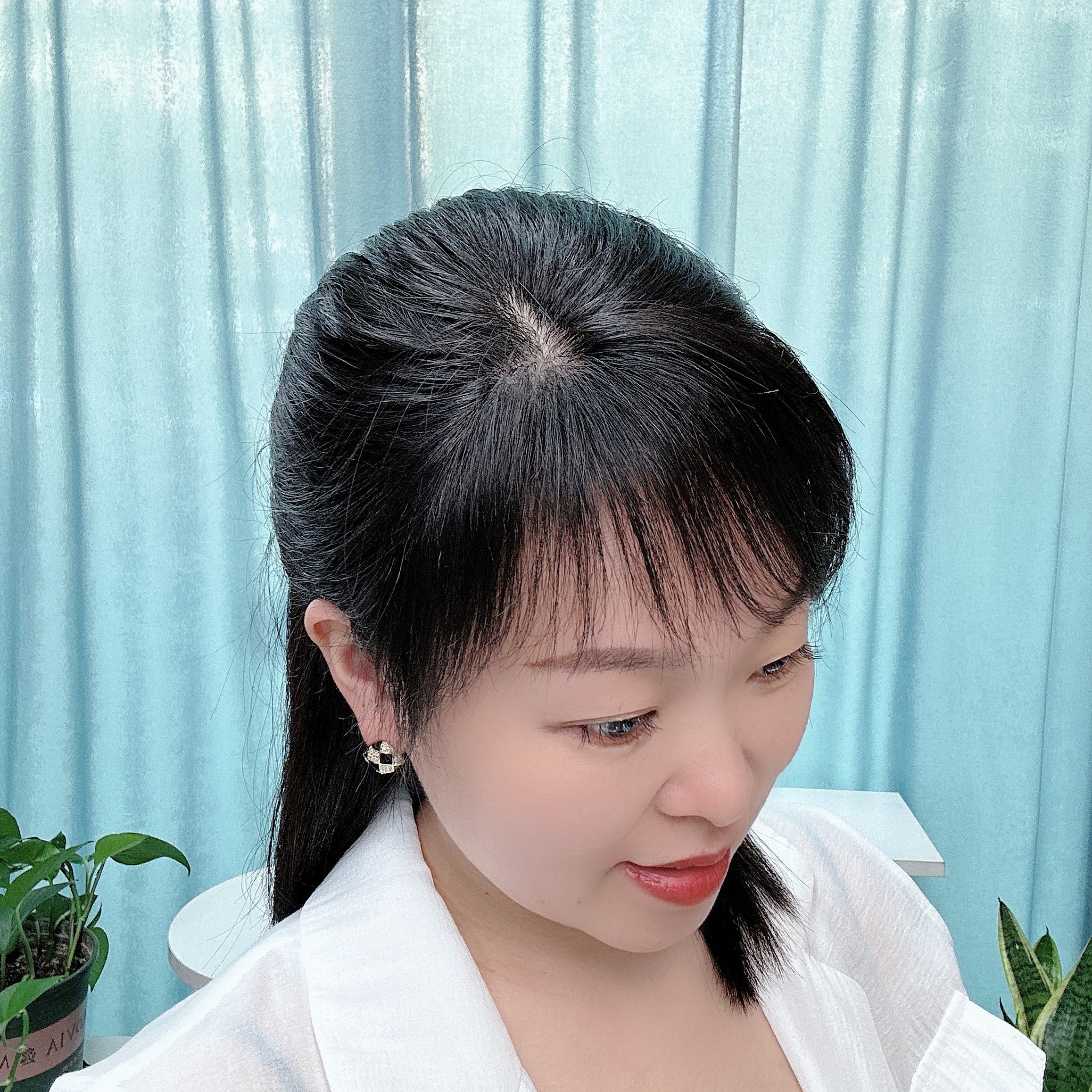 37号高品质全真发手工钩织斜流海锁骨发发型纯手工现货优质优选