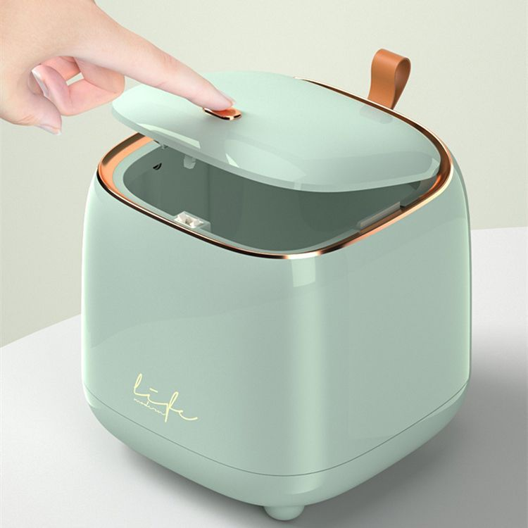 桌面垃圾桶按压式客厅轻奢杂物桶车载家用办公桌餐厅收纳筒垃圾筒