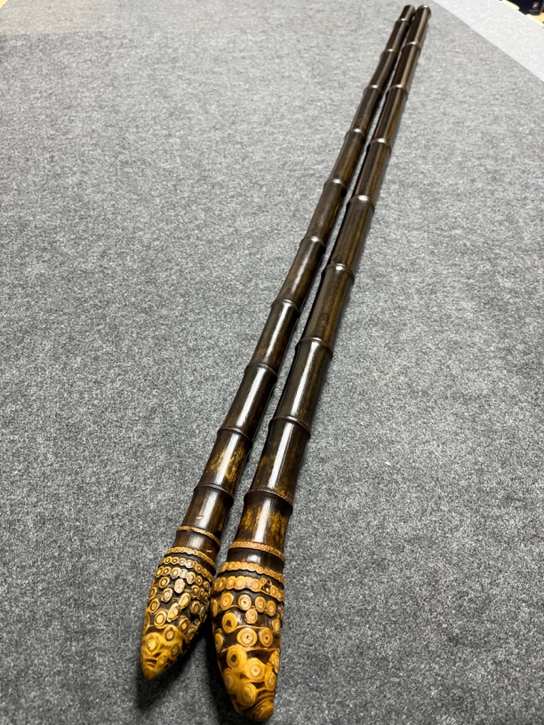 精美紫竹带根竹，紫竹拐杖