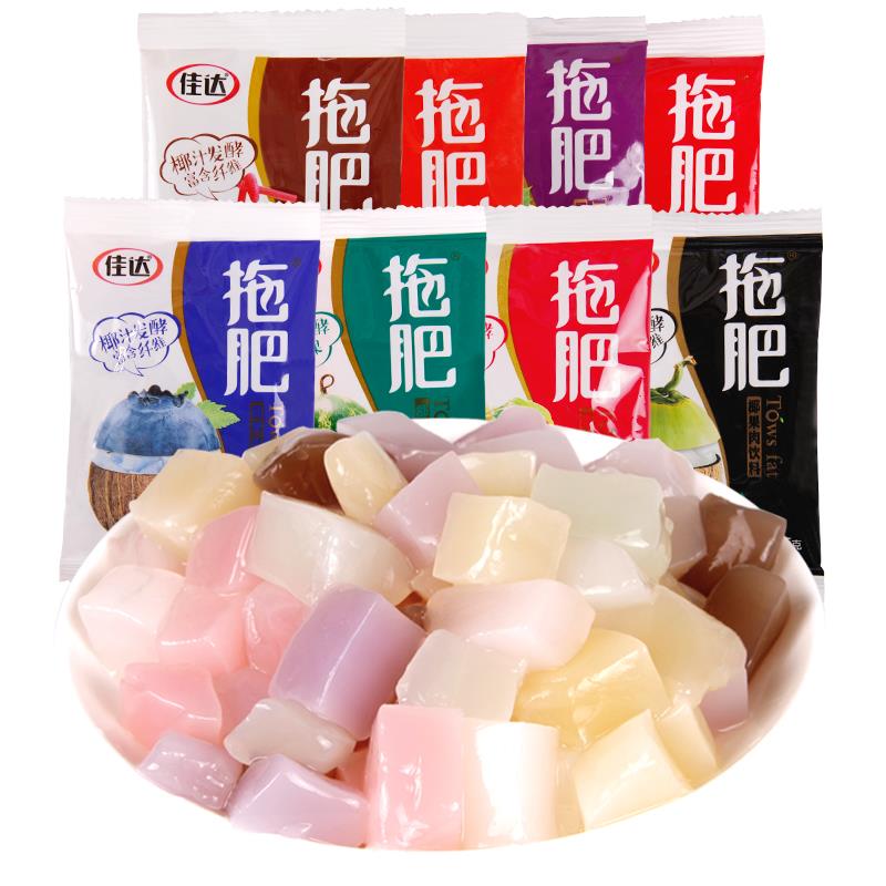 佳达拖肥椰果肉果冻布丁后怀旧小时候的儿童夏天零食小吃托肥笋1g