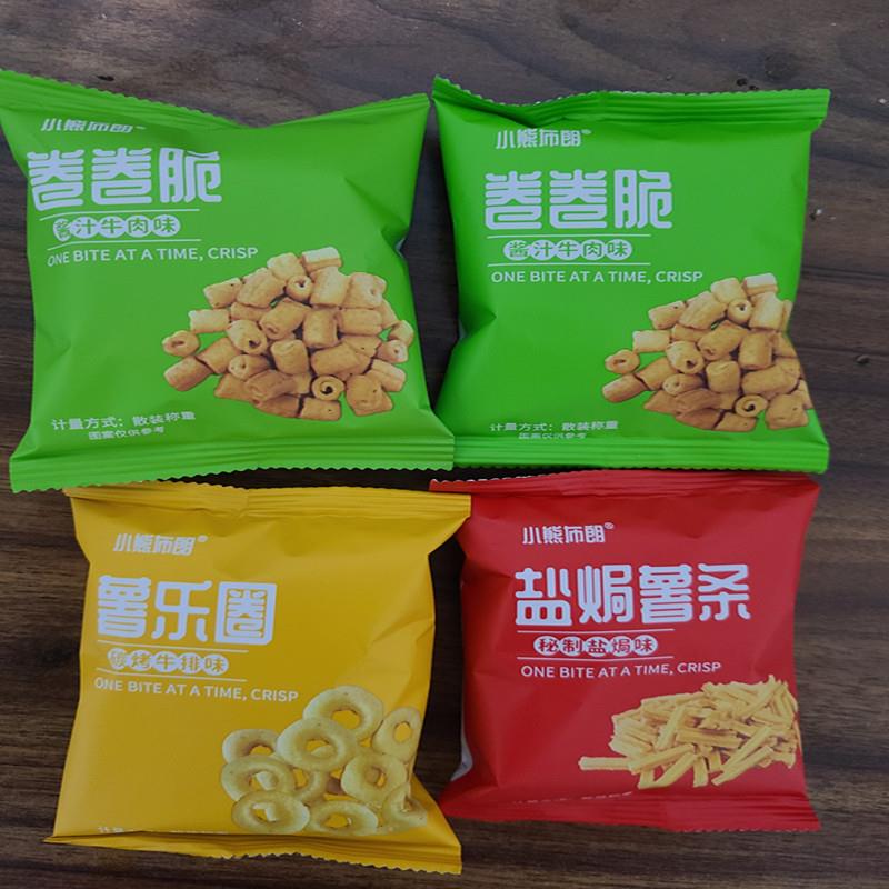 捞同款小熊布朗卷卷脆盐焗薯条薯乐圈休闲小零食品解馋小包装笋0g