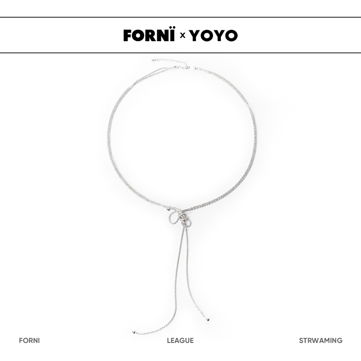 铜合金项链 FORNI x YOYO 灵动  双层扭结项链气质时尚小众款项链