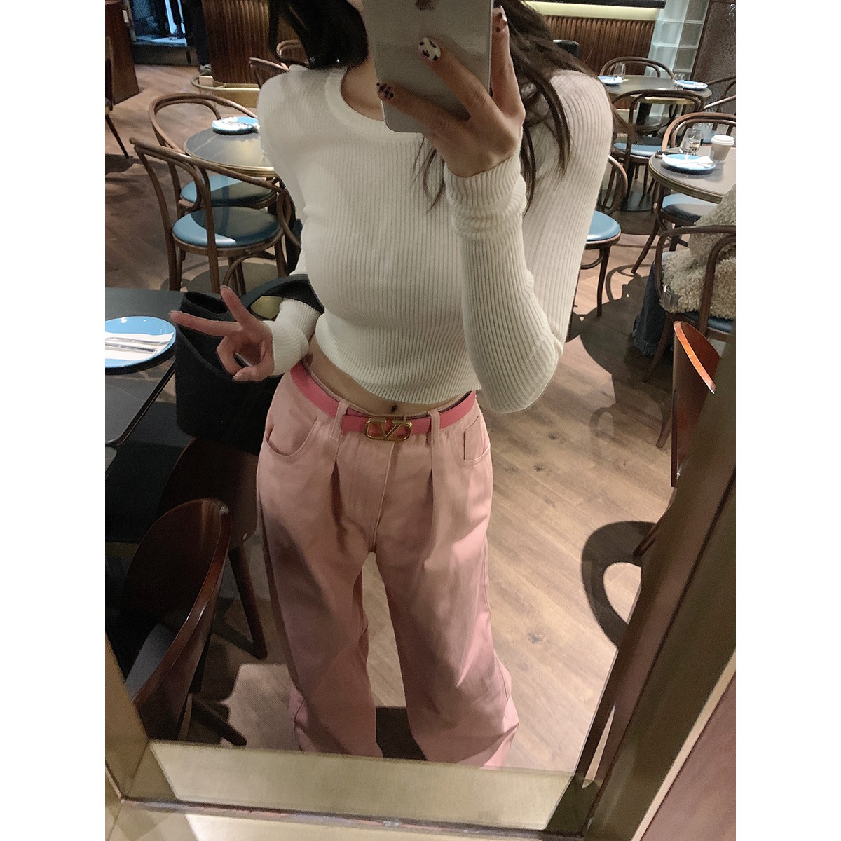 FORNI × YOYO  波利娜  圆领多色针织衫上衣