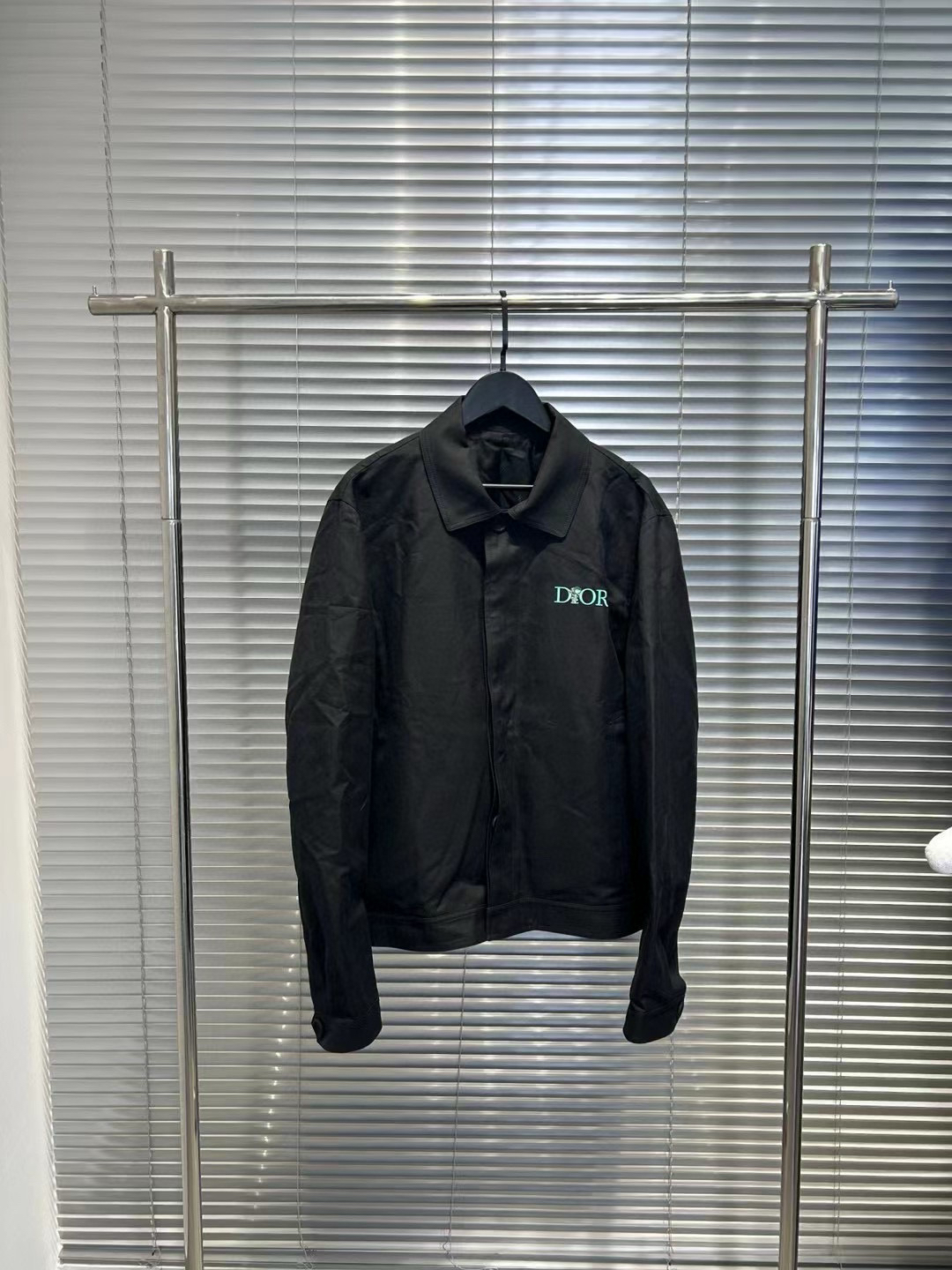 Dior情人节限定胸前logo内衬玫瑰花黑色夹克/52码/公价20000/全新