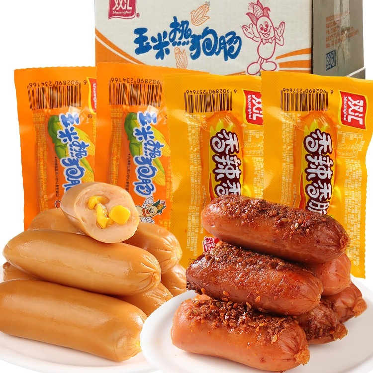 双汇火腿肠32g玉米热狗肠香辣香脆肠整箱玉米肠泡面火【新店福利】