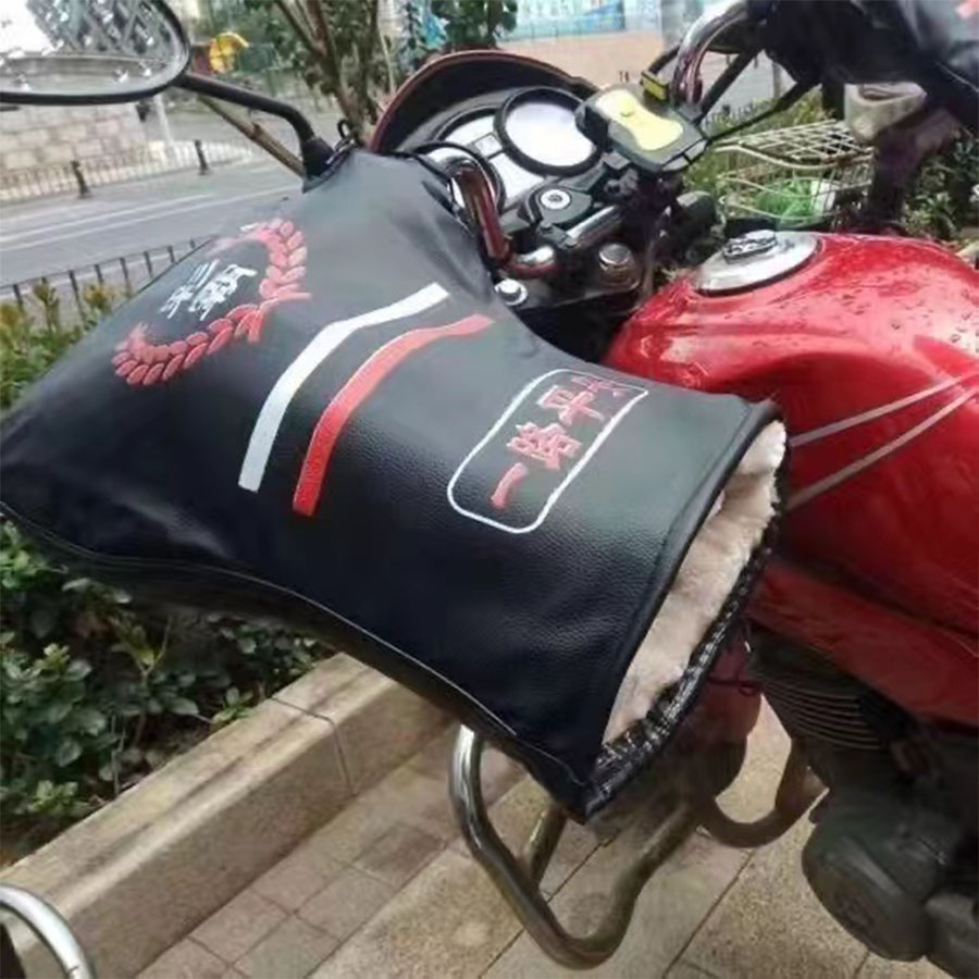 摩托车手套龙头125跨骑把套冬季挡风三轮车加长加厚防水保暖护手