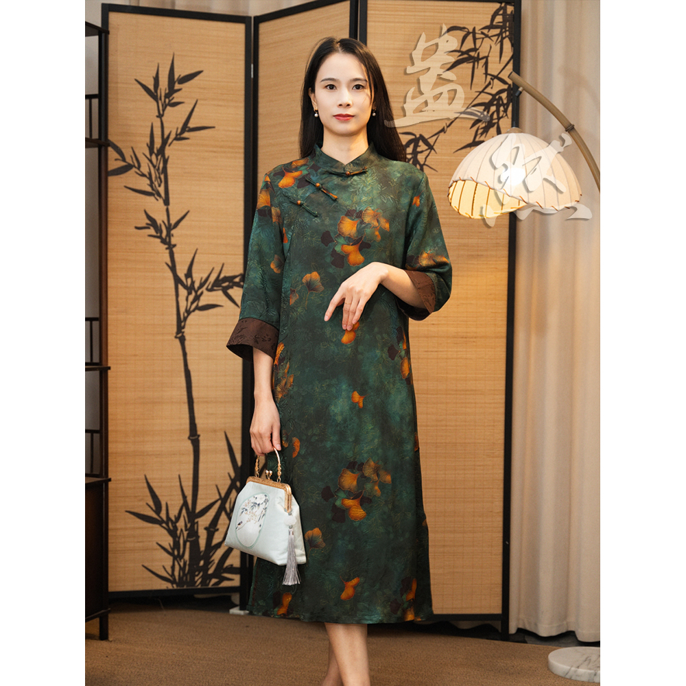 【盎然】新中式国风夏季立领女装连衣裙