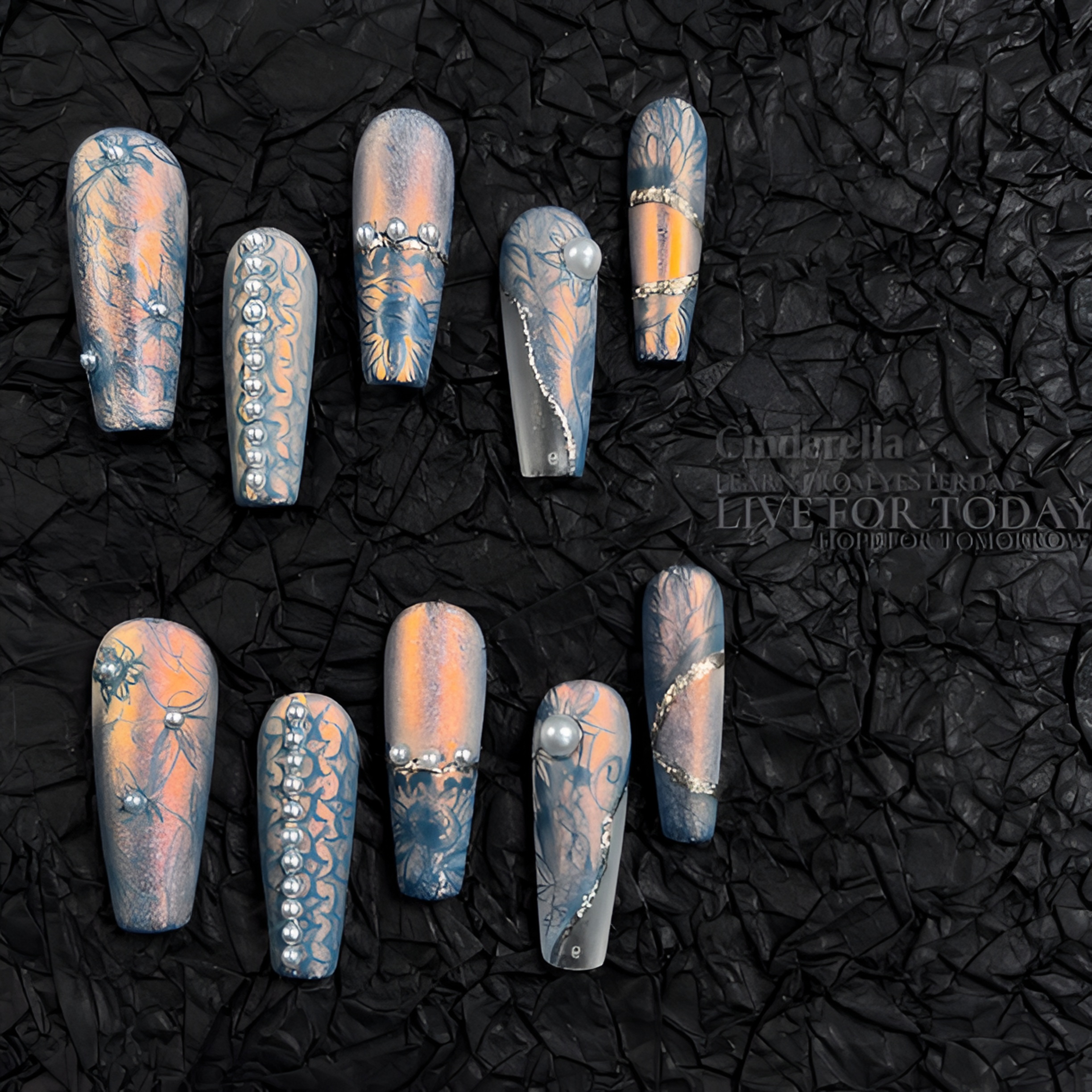 【蓝黛】手绘丝绸穿戴甲