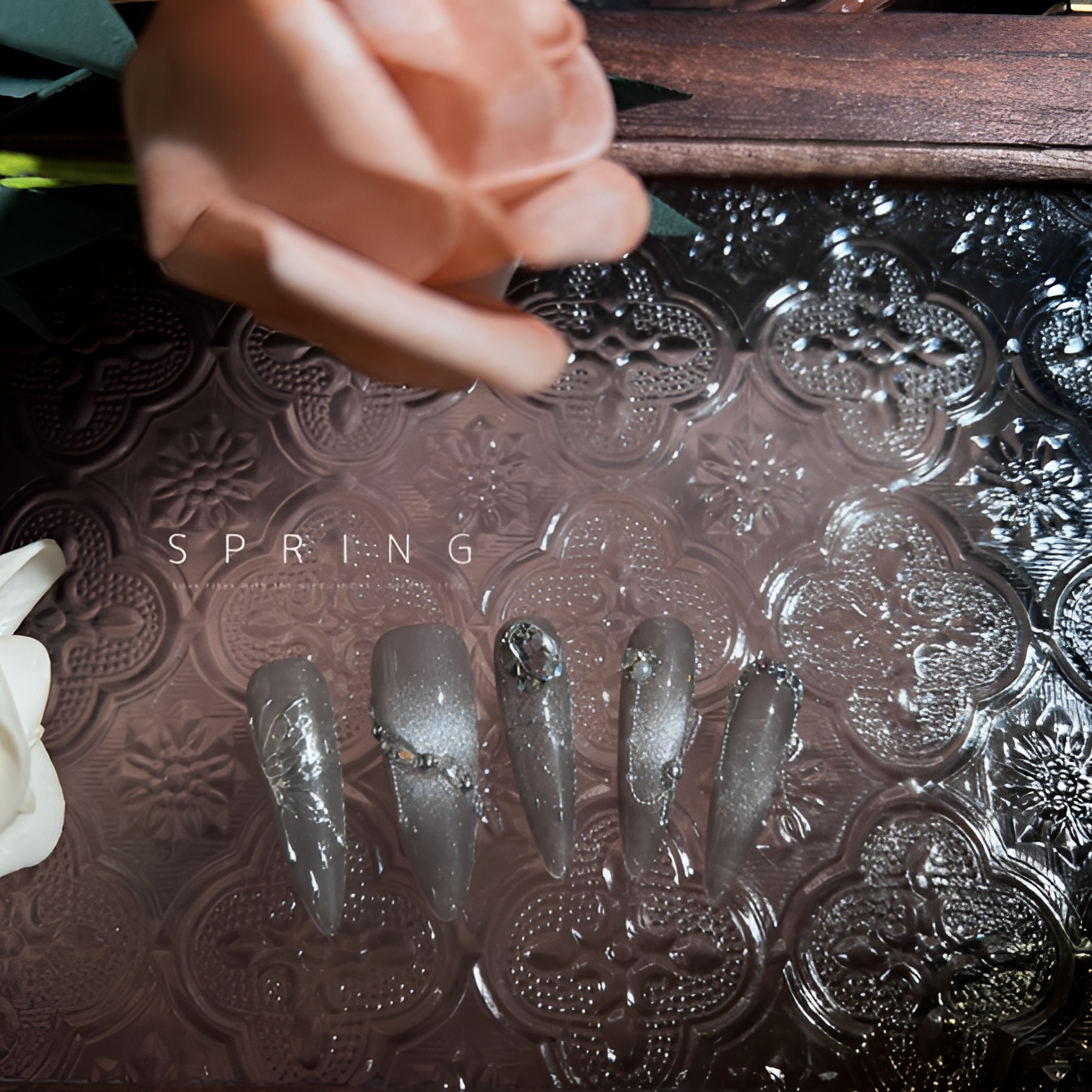 【幕瑟】华子钻手绘穿戴甲